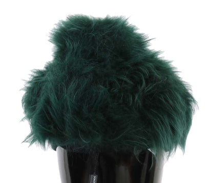 Elegante smaragdgroene kasjmier cloche-pet