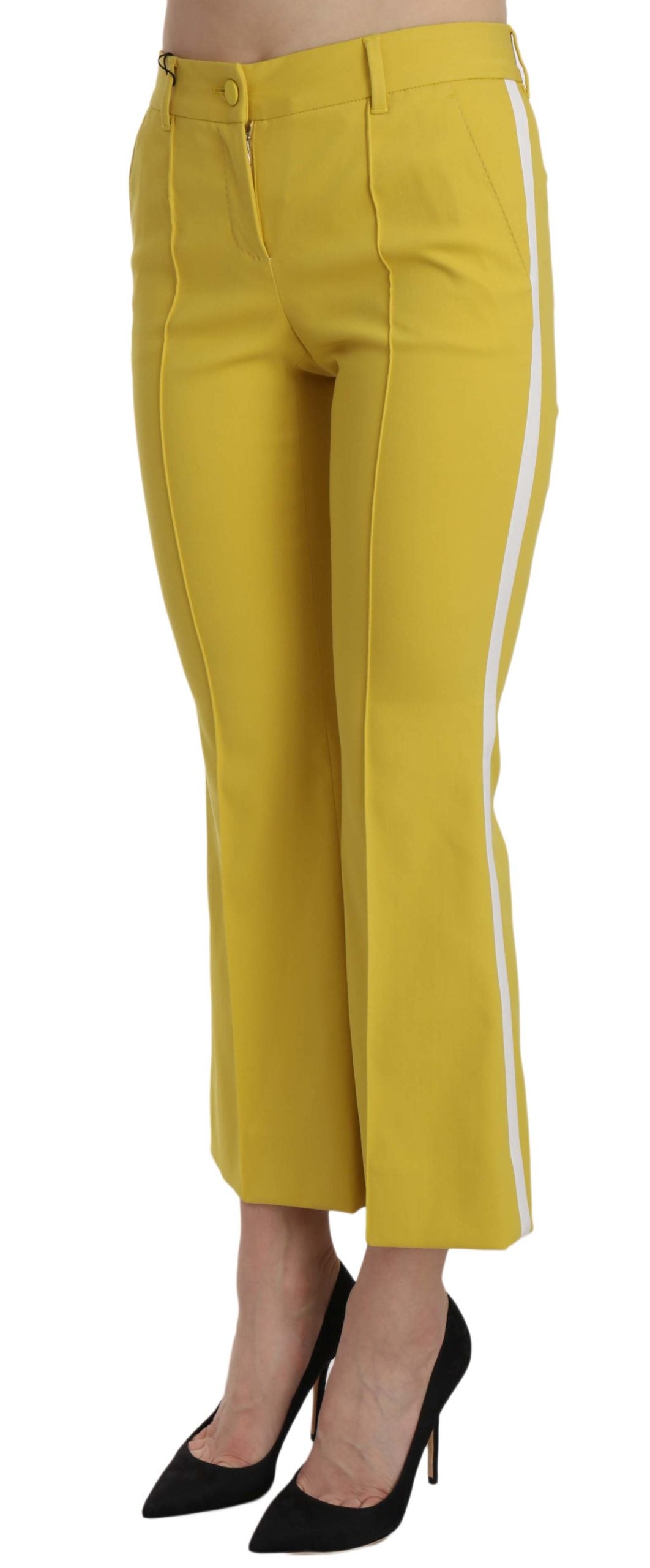 Chic Yellow Flare Pants for Elegant Evenings